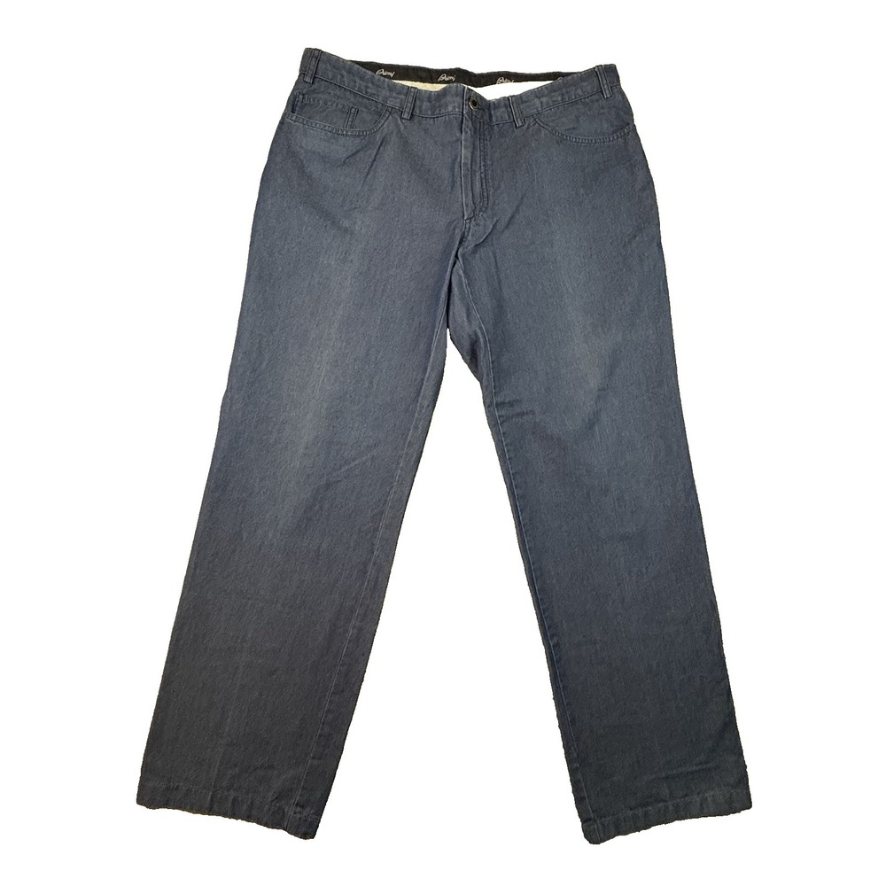 Brioni Men's 37.5x30 Blue Denim Marmolada Jeans Straight Leg Luxury Italy